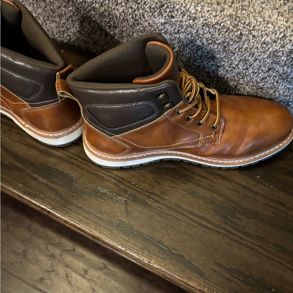 Men’s brown ankle boots. Triple tone brown ankle boots. - Picture 2 of 5